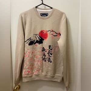 Blind Booster Beige Graphic Sweater SIZE M